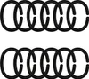 Kleine Wolke Duschvorhang-Ringe Schwarz Set 12-teilig Produktbild-Vorschau 4