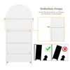 A white furniture item, likely a shelf or cabinet, with explanatory diagrams. Náhľad obrázku produktu