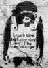 Banksy Poster Affe Laugh now, but one day we'll be in Produktbild-Vorschau 1