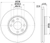 2 Bremsscheiben außenbelüftet Ø 61 mm 22 mm HELLA für u.a. Produktbild-Vorschau 6