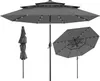 COSTWAY parasol 300 cm z diodami LED i korbką, parasol Podgląd zdjęcia produktu 1