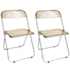 2er Set Klappstuhl Lounge-Sessel Besuchersstuhl PET‌ Produktbild-Vorschau 1
