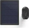 A solar panel and a security camera are shown side-by-side against a white background. Produktbild-Vorschau