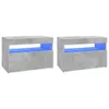 vidaXL TV-Schränke LED-Leuchten 2 Stk. Betongrau 60x35x40 Produktbild-Vorschau 1