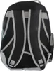 The back of a black pet carrier backpack with gray straps and accents. Podgląd zdjęcia produktu