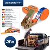 3er Set Spanngurt-Ratsche 27x5000 mm orange Produktbild-Vorschau 8