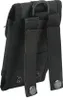 Close-up view of the back of a black fabric holster with straps and snaps. Produktbild-Vorschau