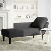 vidaXL Chaiselongue mit Kissen und Rechter Armlehne Schwarz Produktbild-Vorschau 2