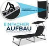 tillvex® Sonnenliege mit Dach schwarz | Gartenliege Produktbild-Vorschau 6