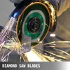 A close-up shot of a diamond saw blade cutting through metal, creating sparks. Voir les images du produit