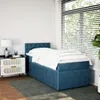 Boxspringbett mit Matratze Blau 90x200 cm Samt Produktbild-Vorschau 4