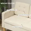 HOMCOM 3 Sitzer Sofa, Couch mit Stauraum, Holzbeine, Produktbild-Vorschau 4