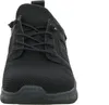 A close-up, front-facing view of a black athletic shoe. Produktbild-Vorschau