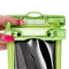 A close-up view of a person's hands opening a green waterproof case. Produktbild-Vorschau