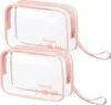 Aucuu borsa da toilette trasparente 2 pezzi in PVC borsa Anteprima dell’immagine prodotto 1