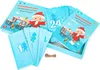 An advent calendar with multiple numbered envelopes and a booklet, laid out on a white background. Produktbild-Vorschau