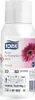 A white bottle of Tork Floral Air Freshener Spray with a pink gerbera daisy on the label. Produktbild-Vorschau