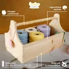 Creative Deco Cassetta degli Attrezzi in Legno Naturale | Anteprima dell’immagine prodotto 3