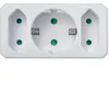 A white electrical adapter with three sockets. Anteprima dell’immagine prodotto