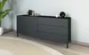 Sideboard "Sophia" 152 cm mit Metallfüßen schwarz-matt Produktbild-Vorschau 5