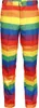 A pair of rainbow-striped pants shown against a white background. Produktbild-Vorschau