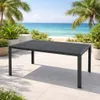 Gartentisch Aluminium Kunststoffholz anthrazit / grau 160 x 90 x 74 cm Voir les images du produit