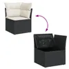 Design 7-tlg. Garten-Sofagarnitur mit Kissen Schwarz Poly Produktbild-Vorschau 9