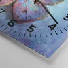 Wanduhr - Quadrat - Glasuhr - Handschriftlich Schmetterling Produktbild-Vorschau 5