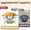 WARMOUNTS Chafing Dish Set 4-dielna sada zlatá 8QT nerezová Náhľad obrázku produktu 5