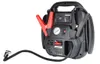 A black and red car jump starter with a tire inflator hose and gauge. Podgląd zdjęcia produktu