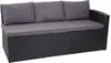 Schwarzes Polyrattan-Lounge-Esstischset dunkelgrau Produktbild-Vorschau 4