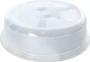 A transparent microwave cover with a white base. Anteprima dell’immagine prodotto