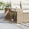 vidaXL Outdoor-Regale 2 Stk. Beige Poly Rattan Produktbild-Vorschau 3