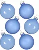 6er Set Glasbomben glatt matt blau 6cm Produktbild-Vorschau 3