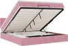 Ottoman-Bett mit Matratze & LEDs Rosa 160x200 cm Samt Produktbild-Vorschau 1