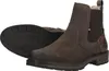 A pair of brown Chelsea boots shown from a diagonal angle. Voir les images du produit