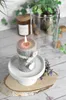 Windlicht Glaszylinder mit Porzellanteller Kerzenhalter Produktbild-Vorschau 4