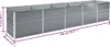 vidaXL Garten-Hochbeet Verzinkter Stahl 400×80×77 cm Grau Produktbild-Vorschau 1