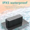 A portable speaker is shown in water, highlighting its waterproof feature. Produktbild-Vorschau