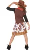 A young girl wearing a cowgirl costume, shown from the back. Produktbild-Vorschau