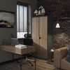 A home office scene with a desk, chair, cabinet, and sofa. Anteprima dell’immagine prodotto