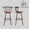 Meubles Cosy Set da 2 sgabelli da bar girevoli in stile Anteprima dell’immagine prodotto 4