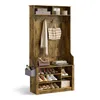 BEALIFE Flur-Garderobe FS29 mit 4 Haken, Bank & Schuhregal Produktbild-Vorschau 2