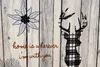 Schlaufenschal Hirsch Landhaus braun BxH 135x145cm Produktbild-Vorschau 5