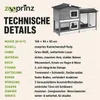 zooprinz Hasenstall Rudy mit Auslauf Kunststoff Schubladen Produktbild-Vorschau 12
