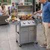 Grill gazowy ogrodowy 11,6kW BERGMANN NL002 4 palniki stal Podgląd zdjęcia produktu 4