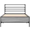 Bettgestell Grau Sonoma 90x190 cm Holzwerkstoff und Metall Produktbild-Vorschau 4