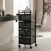 Desserte de service mobile noire pour salon de coiffure, Voir les images du produit 9