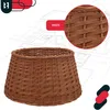 A wicker basket is shown in front of a blueprint of a house, with a close-up inset of the wicker texture. Náhľad obrázku produktu