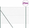 vidaXL Bodenmontierter Maschendrahtzaun 1,5 x 25 m Grün Produktbild-Vorschau 3